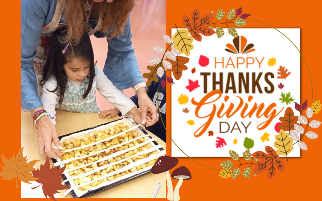 Les élèves de l’école maternelle préparent “Apple Pie” pour célébrer Thanksgiving