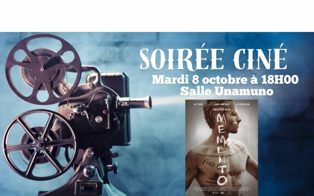 Soirée ciné ? Diffusion du Film Memento